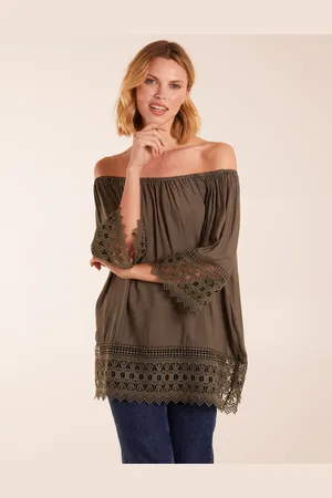 Blue Vanilla Womens Round Neck Detail Blouse - - Size Small/Medium