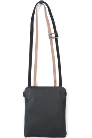 HUGO BOSS Mens Signature Stripes Sustainable Leather Envelope Bag - - One Size