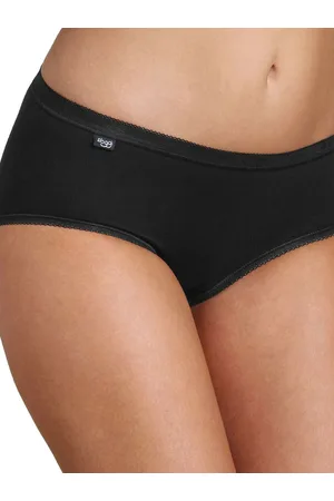 Sloggi Womens Basic+ Mid Briefs 4 Pack - Cotton - Size Medium