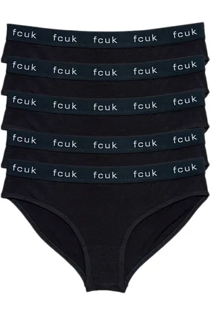 French Connection Womens 5 Pack Cotton Ladies Briefs - Size Medium