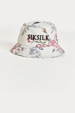 SikSilk Womens Accessories Elevate Botanical Bucket Hat in Ecru - - Size L/XL