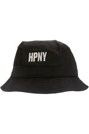 Heron Preston Mens Accessories HPNY Embroidered Nylon Bucket Hat in -White - Size Small/Medium