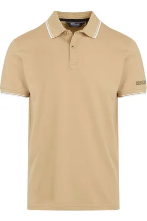 Regatta Mens Tadeo Polo Shirt (Oat/White) - - Size Large