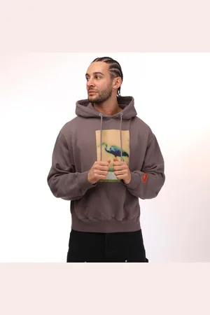 Heron Preston Mens Censored Hoodie in yellow - Size Small