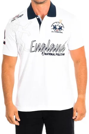 La Martina Mens Short Sleeve Polo TMP603-PK001 man - Cotton - Size Small