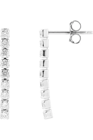 Diadema Womens - Earrings Diamond River Patterns Love Jewelry Collection Sterling - One Size