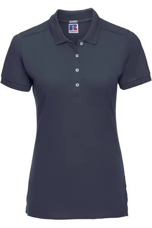 Russell Athletic Womens/Ladies Stretch Short Sleeve Polo Shirt (French Navy) - - Size Large