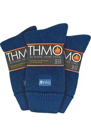 THMO Womens - 3 Pack Multipack Ladies Thick Winter Warm Socks with Comfort Top - - Size UK 4-6.5