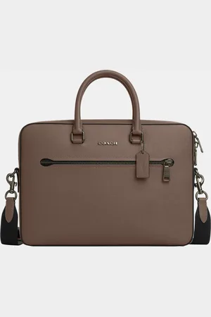 Coach Mens Ethan Slim Brief in Crossgrain - Leather - One Size