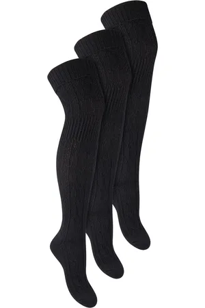 Steven 3 Pairs Womens Over The Knee Wool Socks