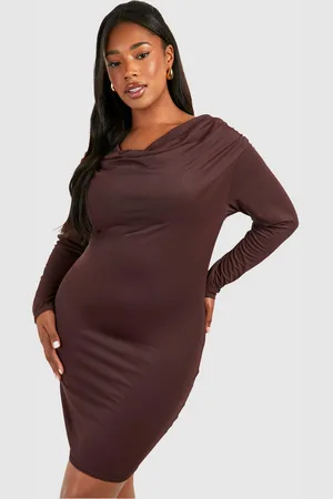 Boohoo Womens Plus Cowl Neck Slinky Mini Dress - - Size 20 UK