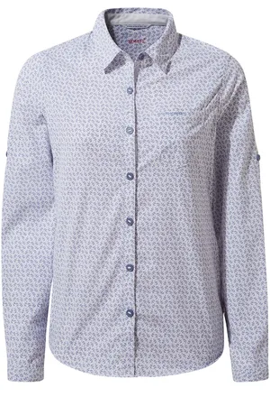 Craghoppers Womens/Ladies NosiLife Gisele Long Sleeved Shirt (Paradise Blue Print) - - Size UK 8 (Women