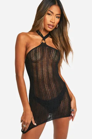 Boohoo Womens O Ring Trim Detail Crochet Mini Dress - - Size 10 UK