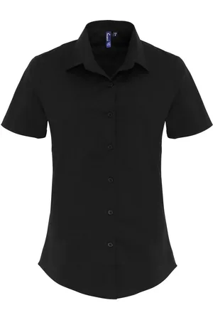 Premier Womens/Ladies Stretch Short-Sleeved Formal Shirt - Size X-Small
