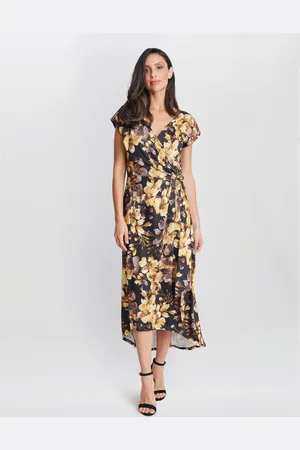Gina Bacconi Womens Remi Printed Maxi Dress - - Size 14 UK