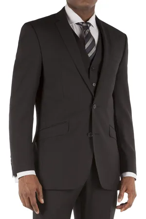 Racing Green Mens Herringbone Tailored Fit Performance Suit Jacket - Size 38 Regular