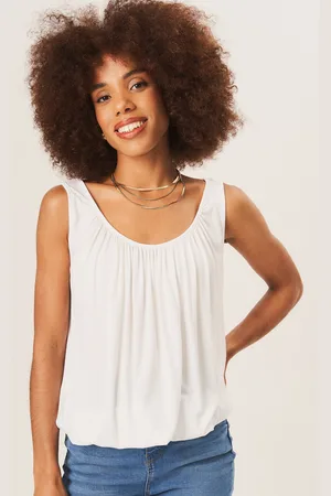 Gini London Womens Rouse Neck Oversized Sleeveless Top - viscose - Size Small/Medium