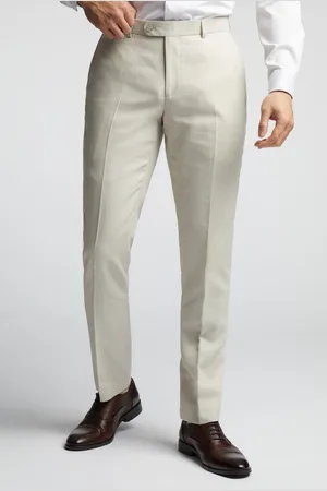 ALEX Mens Linen Tailored Fit Suit Trousers - - Size 44 Regular