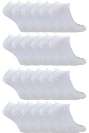 Sock Snob Kids Unisex 24 Pack Multipack Cotton Trainer Socks for Boys & Girls - - Size 4-6Y