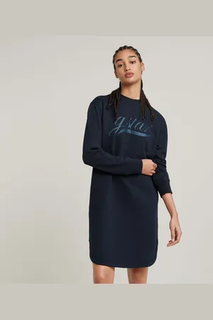 G-Star Womens G-Star RAW GS Crew Sweat Dress - Cotton - Size Medium