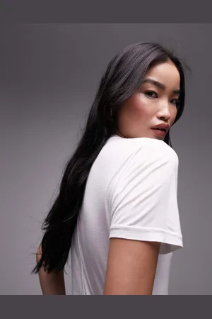 Topshop Womens premium slinky boxy tee in white - - Size X-Small
