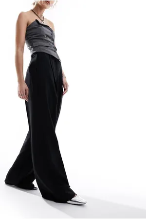 JJXX Womens wide fit high waisted trousers with front pleat in - Size X-Small