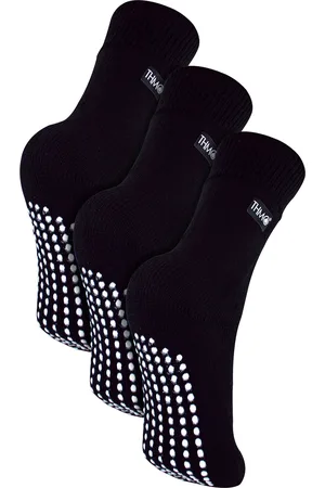 THMO Kids Unisex 1 Pack Indoor Thermal Slipper Socks with Grips - - Size 12-13Y
