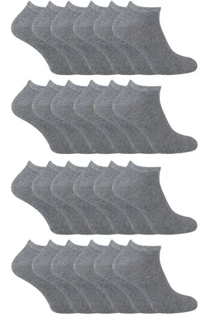 Sock Snob Kids Unisex 24 Pack Multipack Cotton Trainer Socks for Boys & Girls - - Size 4-6Y