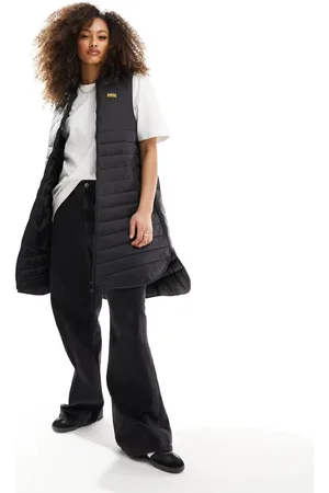 Barbour Womens long padded gilet in - Size 8 UK