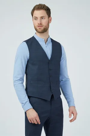 Limehaus Mens Check Waistcoat - - Size 42 Regular