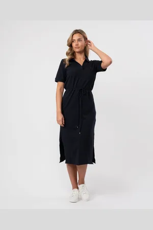 Tommy Hilfiger Open Placket Lyocell Womens Polo Dress - Cotton - Size Small