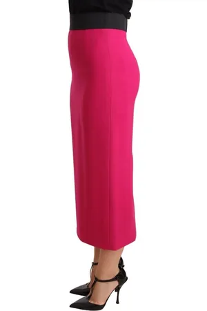 Dolce & Gabbana WoMens High Waist Stretch Pencil Straight Skirt Rayon - Size EU 38 (Womens)