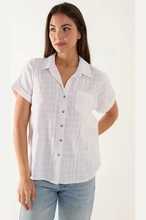 Blue Vanilla Womens Button Front Shirt - Denim - Size Small