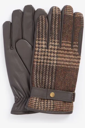 Barbour DEVERON TWEED GLOVE Mens Rustic Mix - - Size Small