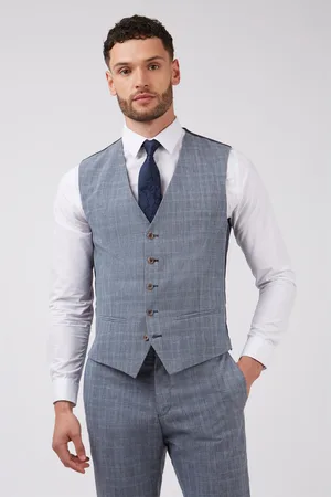 Limehaus Mens Check Waistcoat - - Size 42 Regular