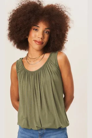 Gini London Womens Rouse Neck Oversized Sleeveless Top - viscose - Size Small/Medium