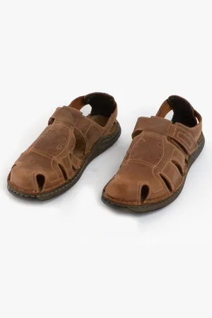 Josef Seibel MAVERICK 01 Mens Leather Sandals Chestnut - - Size UK 8