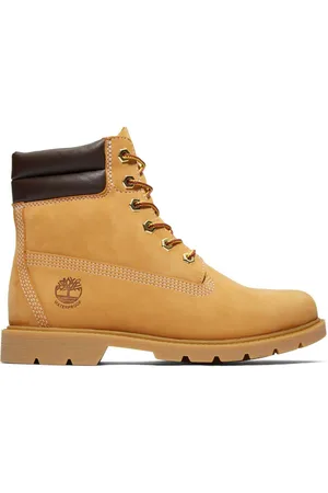 Timberland Womens Linden Woods 6 Inch Lace-Up Waterproof Boots in Wheat - Leather - Size UK 5