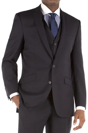 Racing Green Mens Herringbone Tailored Fit Performance Suit Jacket - Size 38 Regular