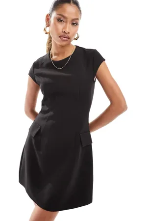 Kaiia Womens tailored pocket detail cap sleeve mini dress in - Size 4 UK