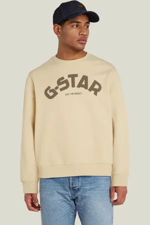 G-Star Mens G-Star RAW Puff Logo Print Crew Sweater - Cotton - Size Medium