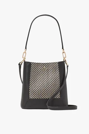 Kate Spade Womens Lena Two Tone Straw Bucket Bag - - One Size