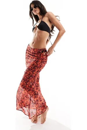 Candypants Womens tie dye maxi beach skirt in multi - - Size Medium