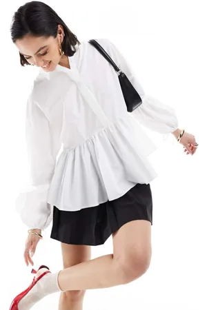 ASOS Womens dropped waist peplum shirt in - Size 4 UK