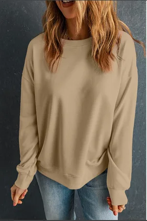 Azura Exchange Womens Solid Classic Crewneck Pullover Sweatshirt - Size Small