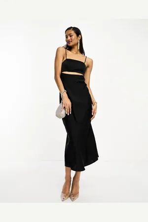 ASOS Womens satin cut out midi dress in - Size 18 UK