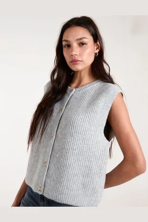 Blue Vanilla Womens Ribbed Knit Vest - - Size Small/Medium