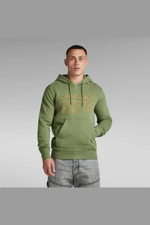 G-Star Mens G-Star RAW Distressed Originals Hooded Sweater - Cotton - Size Small
