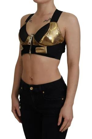 Dolce & Gabbana WoMens Black Sleeveless Cropped Bustier Top - Size EU 40 (Womens)