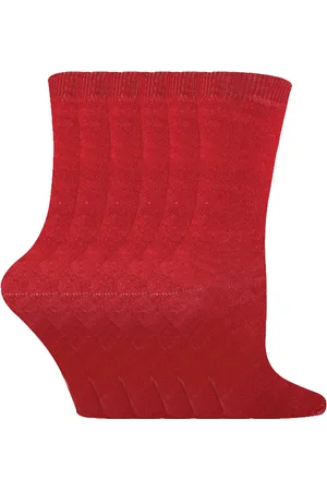 Sock Snob 6 Pairs Kids Boys Girls Mid Calf Solid Color Casual Cotton Dress Socks - - Size 12.5-3 Kids